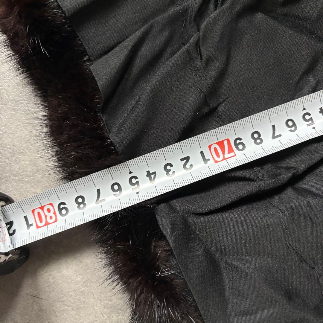 ツヤ◎ 高級ミンクSAGA MINK COAT ふわトロ　black サイズF