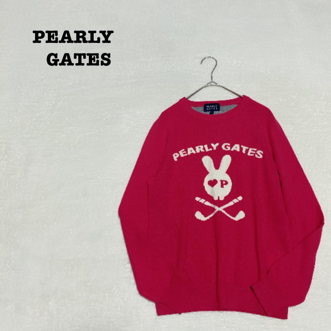 DE0002【パーリーゲイツ】ニット セーター【1】カシミヤ100％ ラグラン