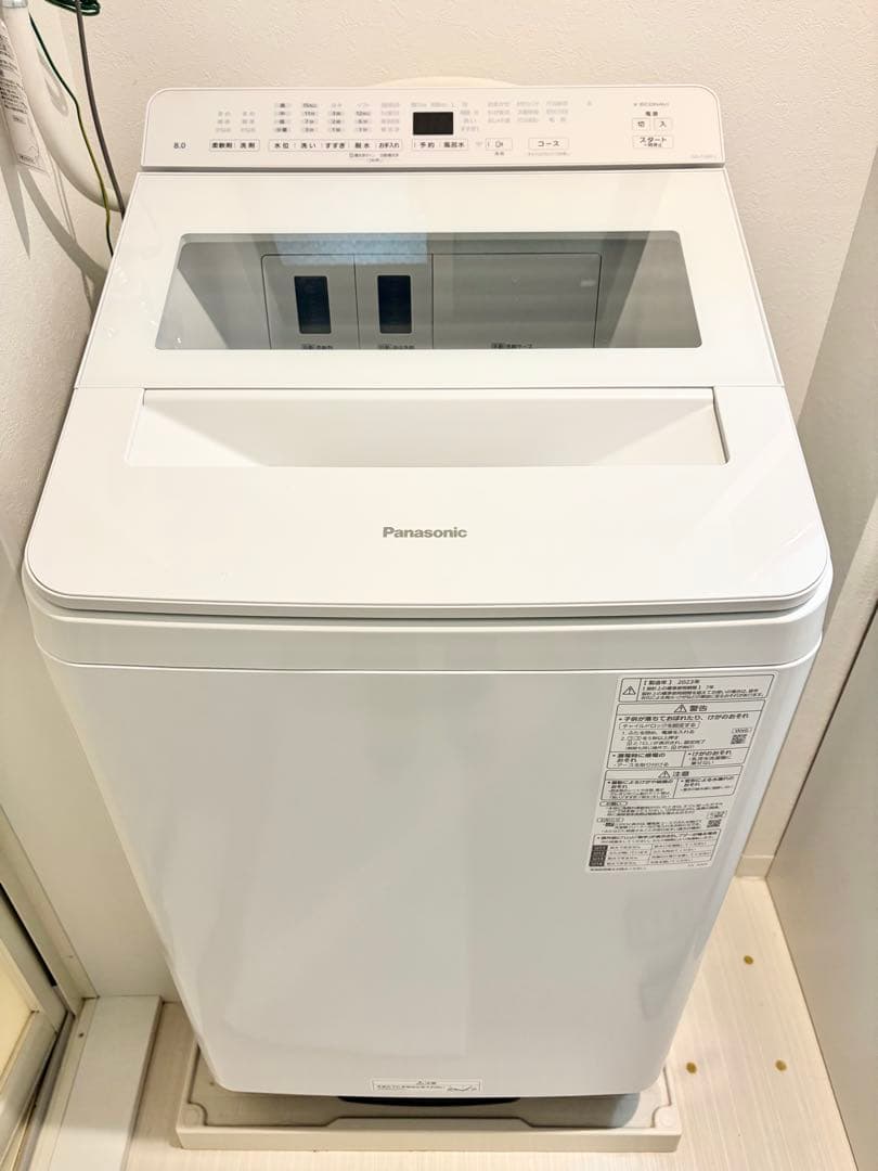 【美品】Panasonic 全自動洗濯機 NA-FA8K2-W 8.0kg