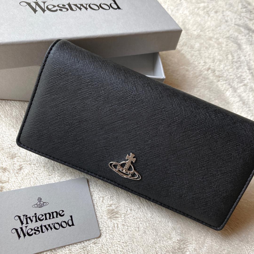 1163 新品未使用 ヴィヴィアン ウェストウッド 長財布 ブラック ①