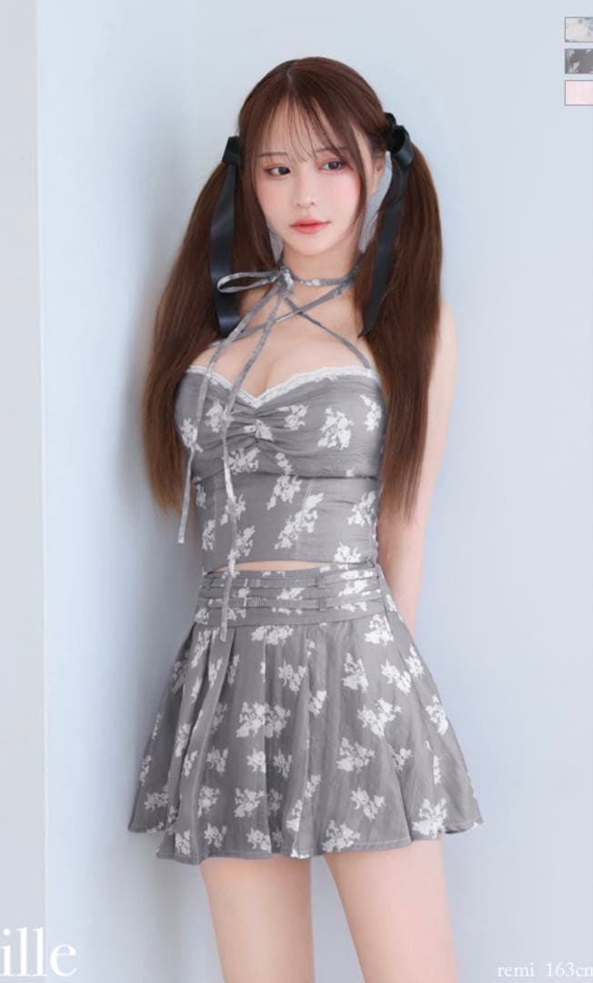 Brille ブリエ フルールブリエセットアップミニドレス れみれみドレス