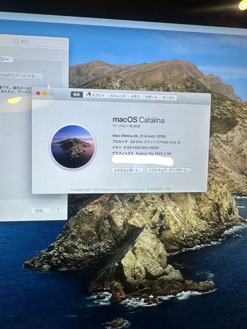 Macデスクトップ imac retina 4k 21.5 inch 2019 8gb