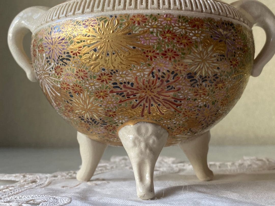 chat_noir＊香炉 薩摩 錦之 仁楓 アンティーク インテリア