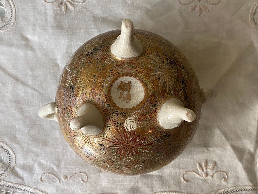 chat_noir＊香炉 薩摩 錦之 仁楓 アンティーク インテリア