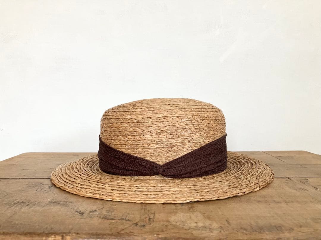 Sashiki ブラウン　ラフィアハット