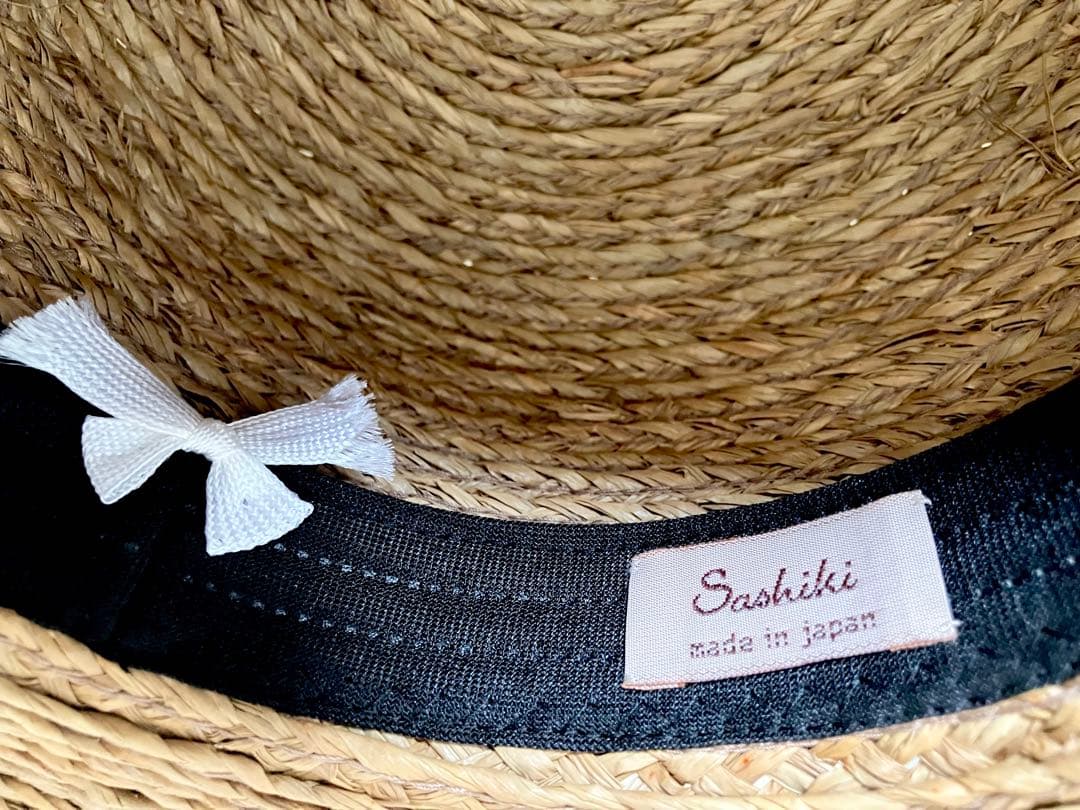 Sashiki ブラウン　ラフィアハット