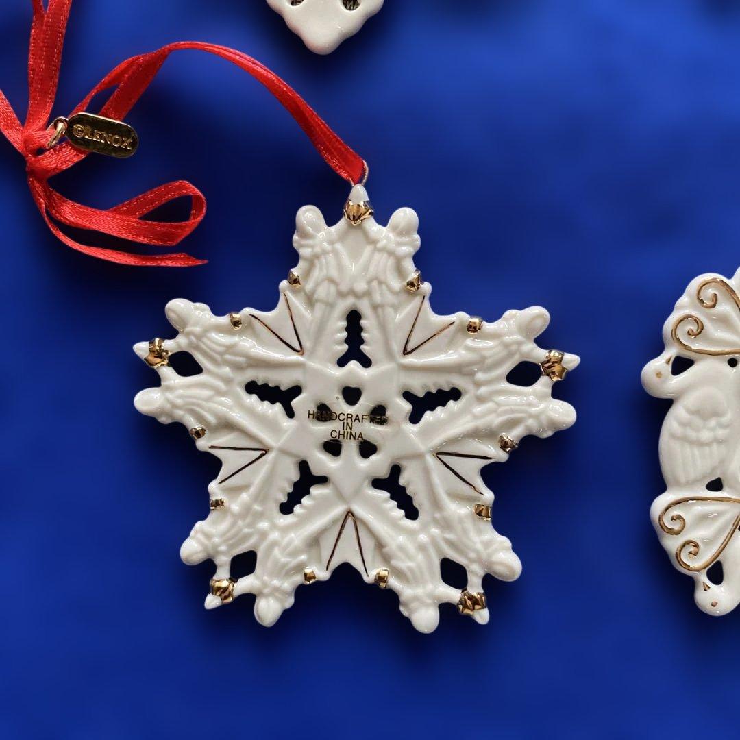 レノックス社製　雪の結晶オーナメント12個セット