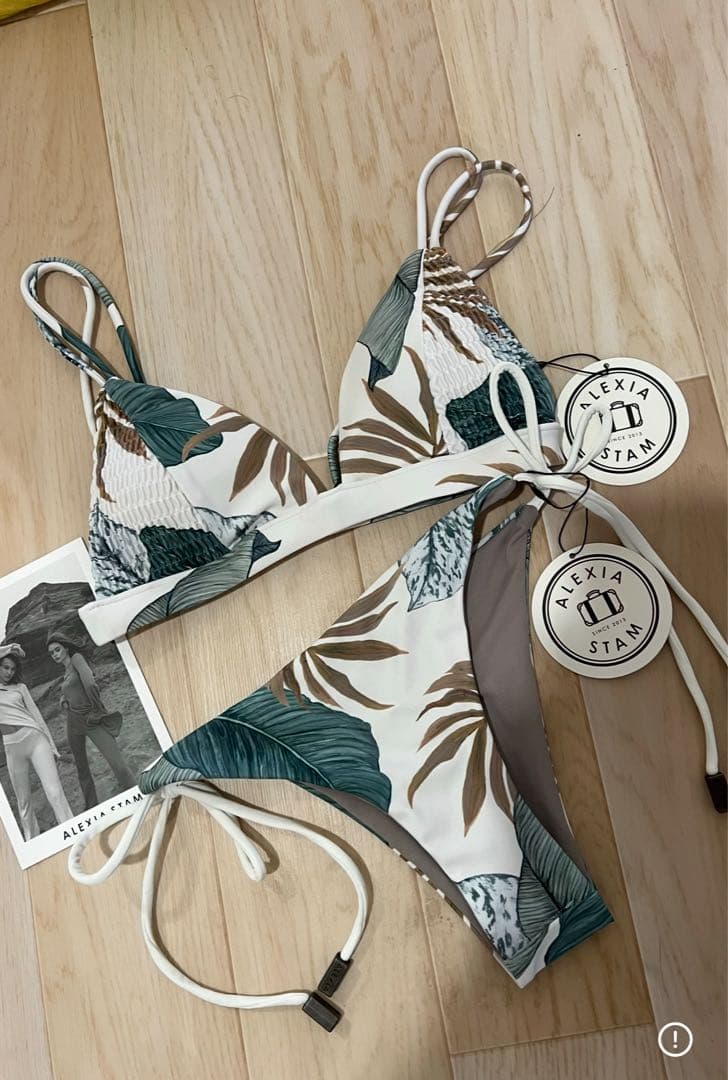 【ALEXIA STAM 】上下セット リーフ柄ビキニ