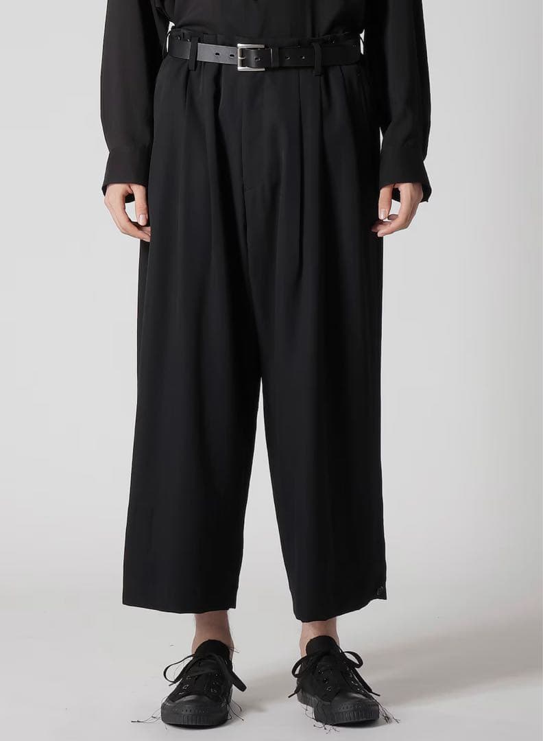 Yohji Yamamoto POUR HOMME シワギャバタブワイドパンツ