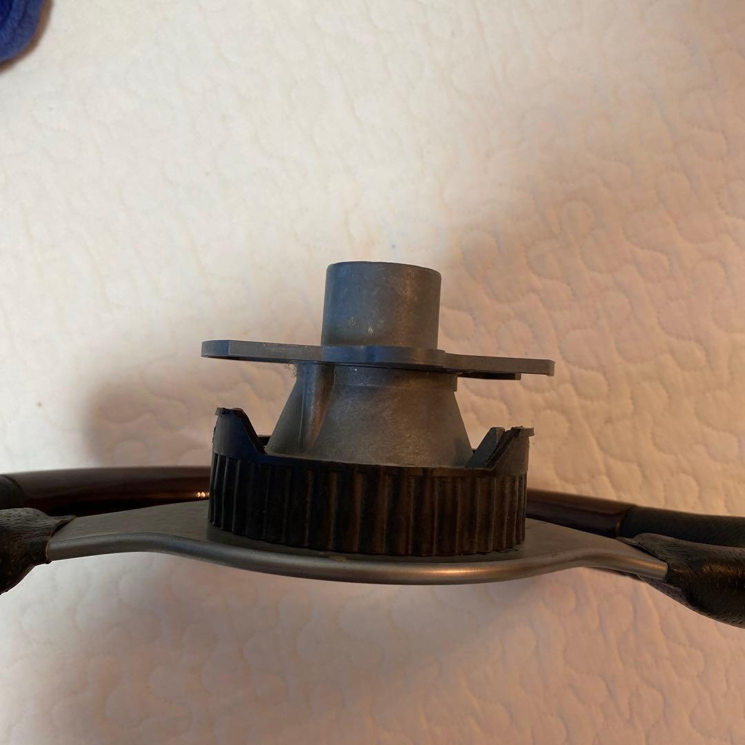 ウッドステアリング　木製&革製　アンティーク