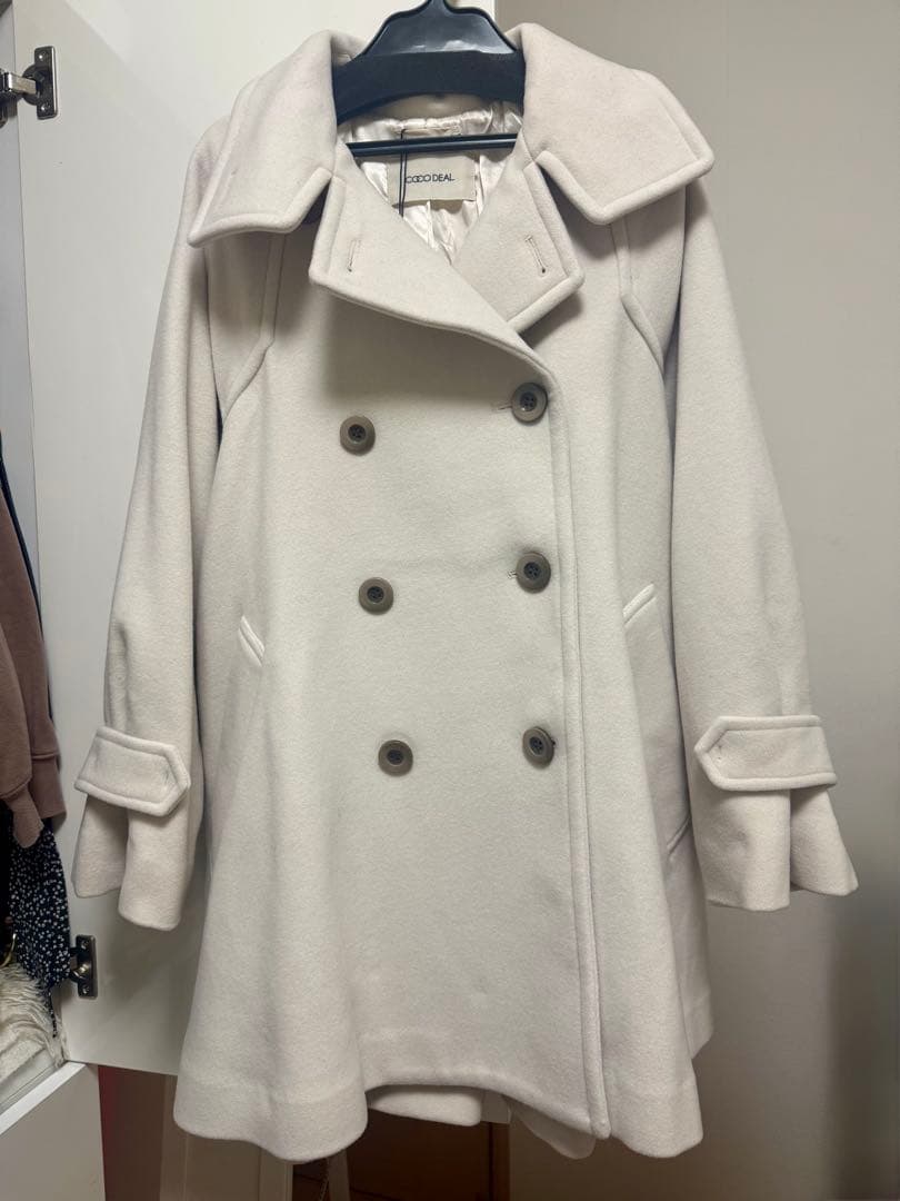 【新品未使用美品】COCODEAL スタンドカラーミドル丈トレンチコート