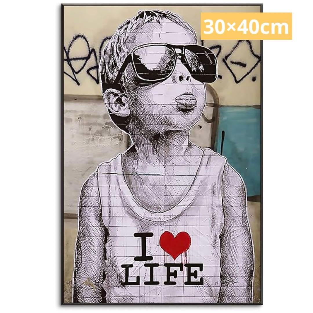 アートパネル Banksy バンクシー 愛とお金 パネル 飾り絵 ポスター