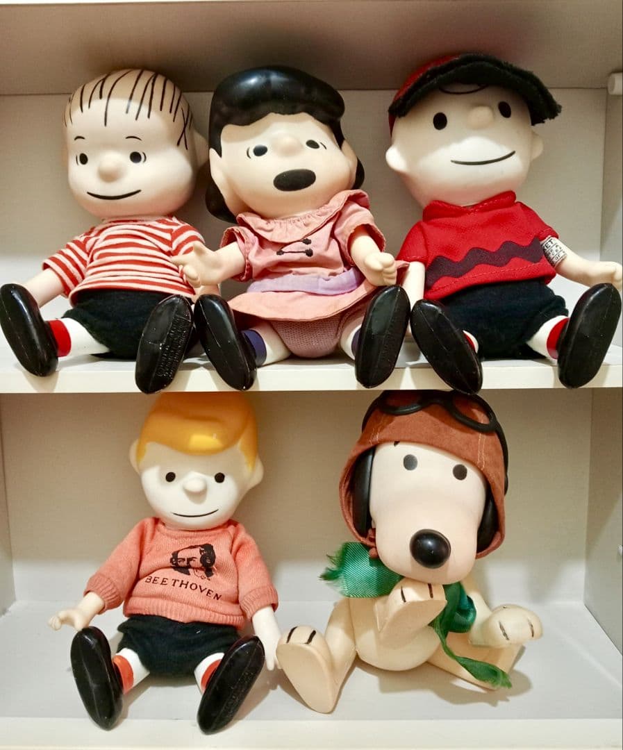 1966 ヴィンテージ スヌーピー ピーナッツザ・ギャング ポケットドール５体