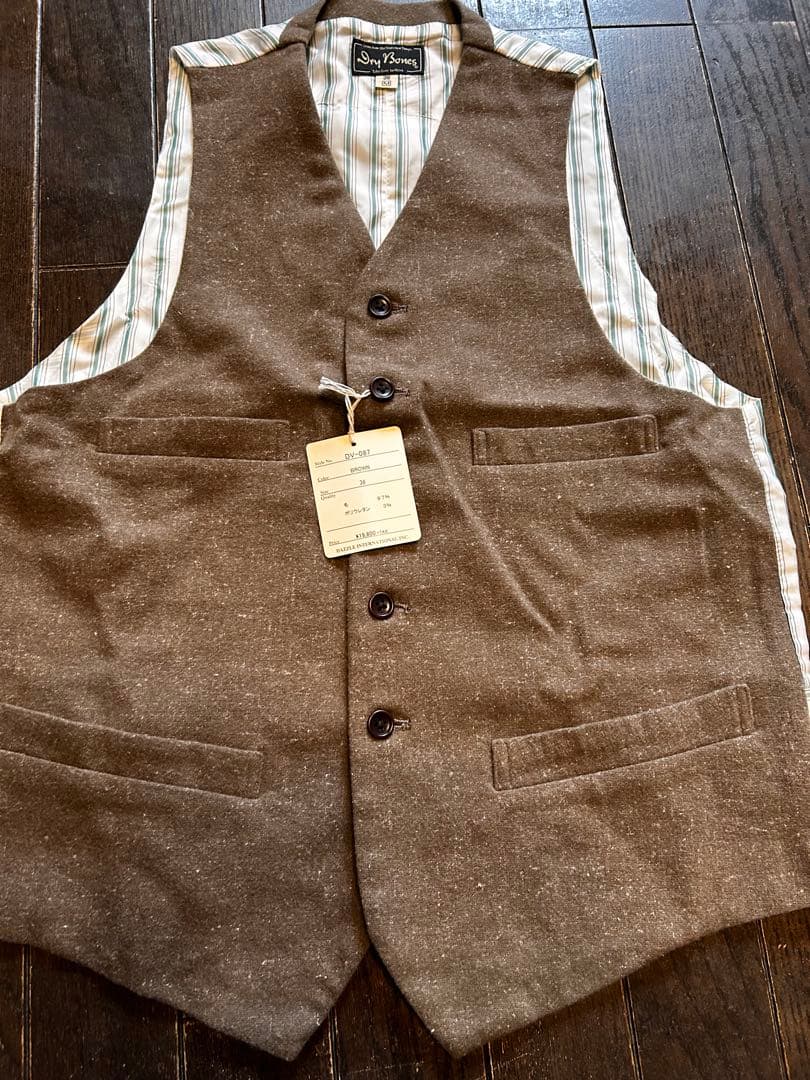 Dry Bones ドライボーンズ　ウール混裏地つきベスト4 ポケット