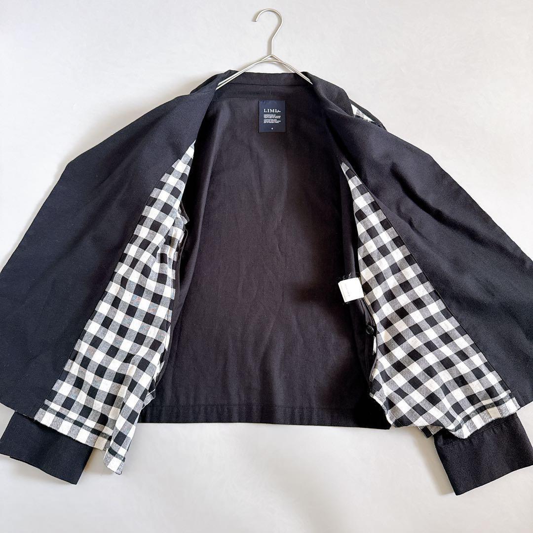希少デザイン✨LIMI feu 変形シャツジャケット チェックレイヤードデザイン