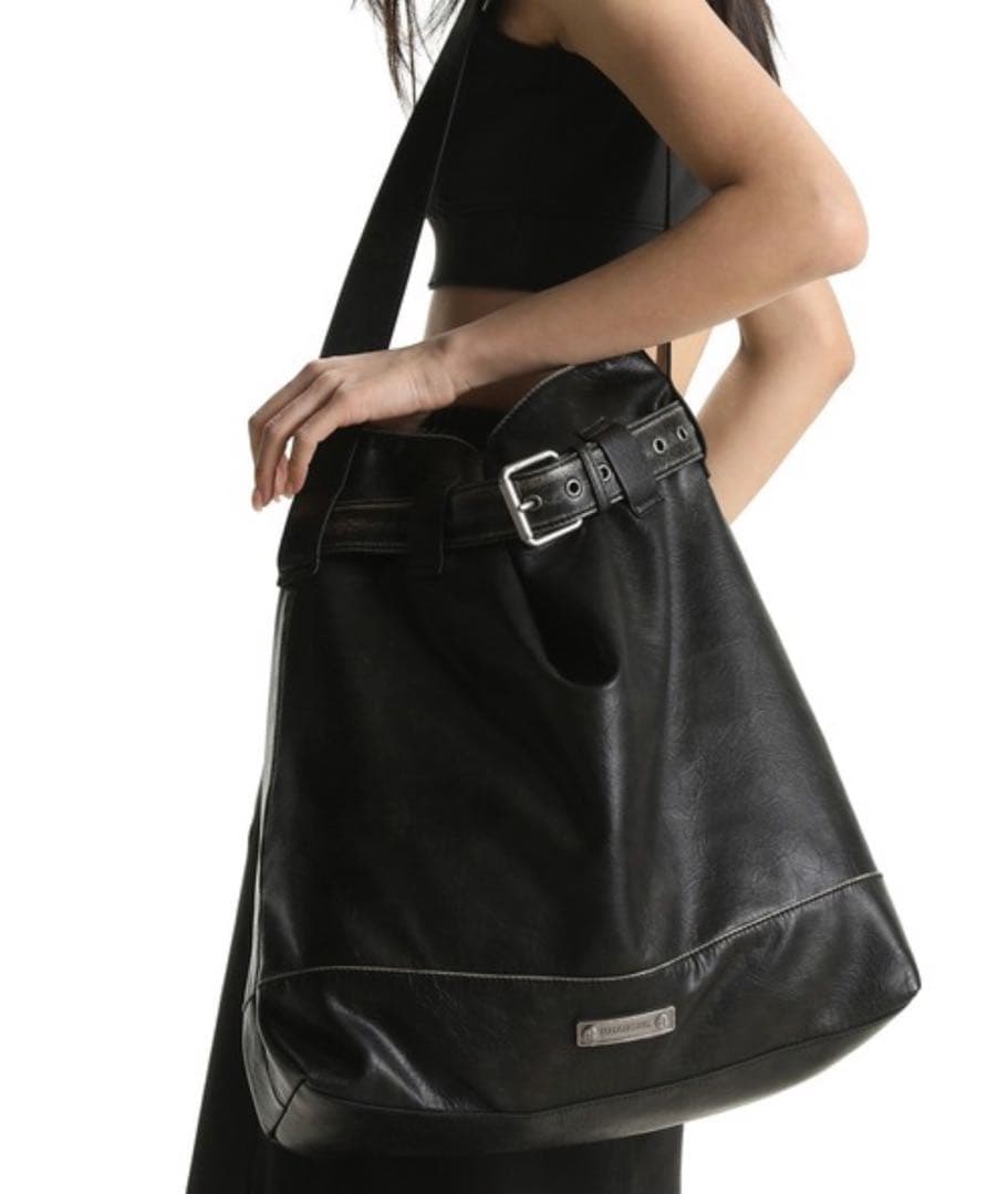 PUレザー ショルダートートバッグ MASONPRINCEメンズ レディース