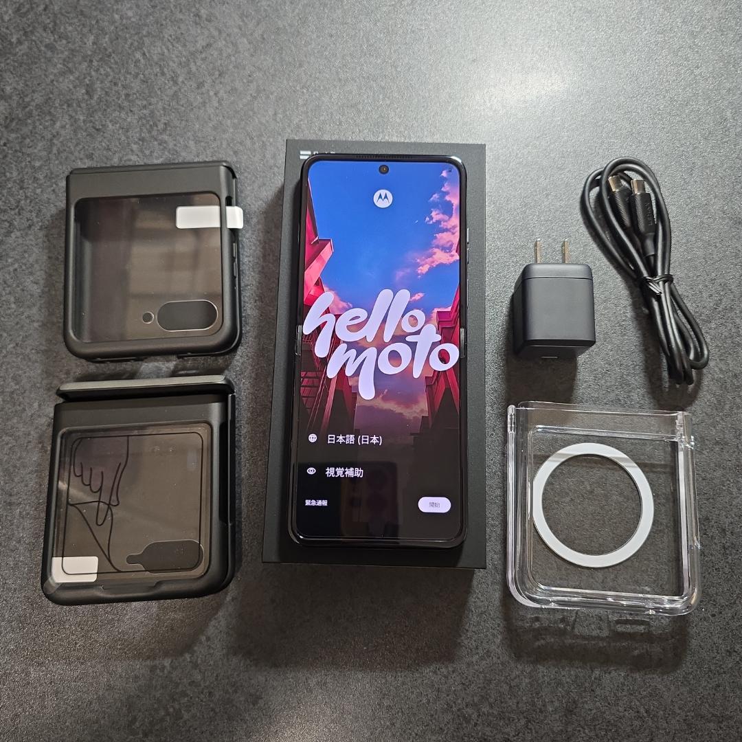 [使用時間・短期] motorola razr 50s コアラグレイ オマケ多数