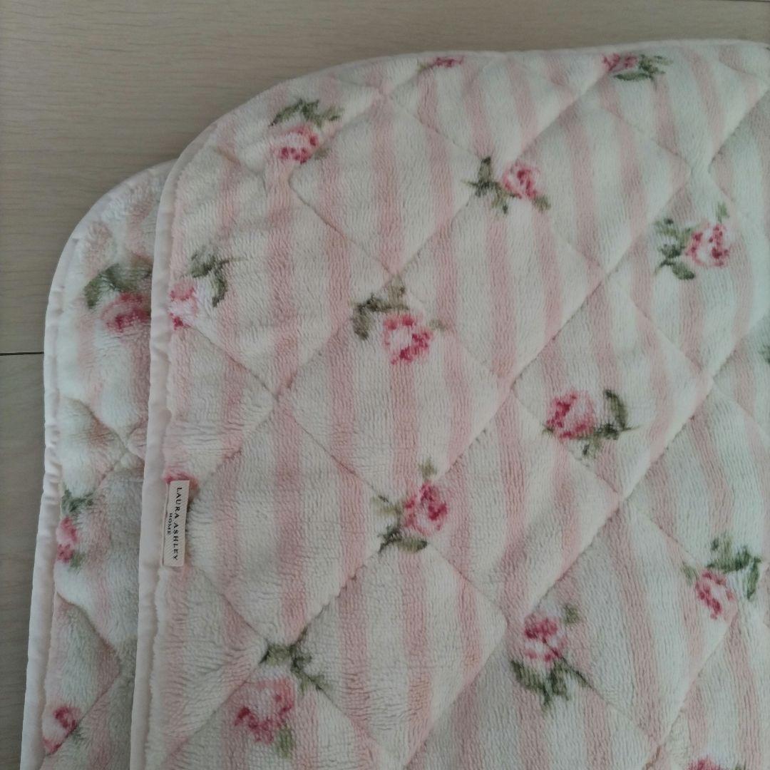 ローラアシュレイ　ローズ柄　敷きパッド　ダブル