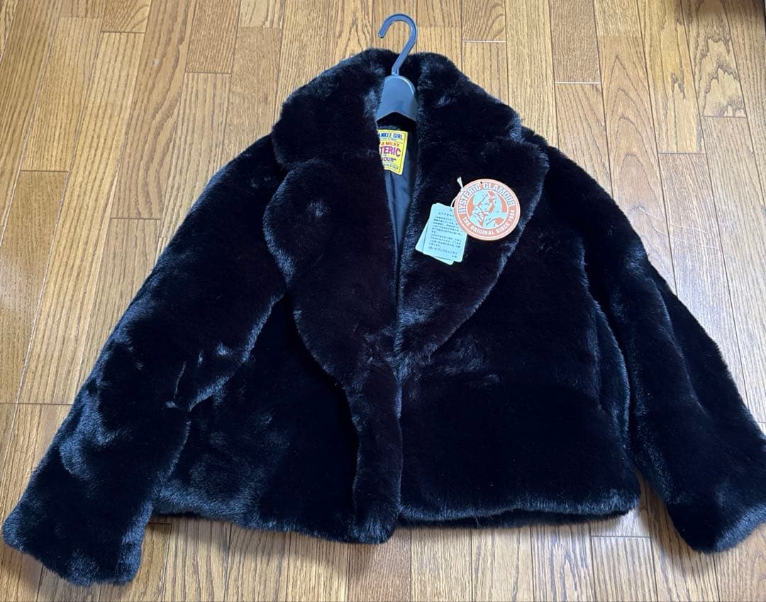 HYSTERIC GLAMOURベアー刺繍フェイクファーブルゾン　ほぼ新品