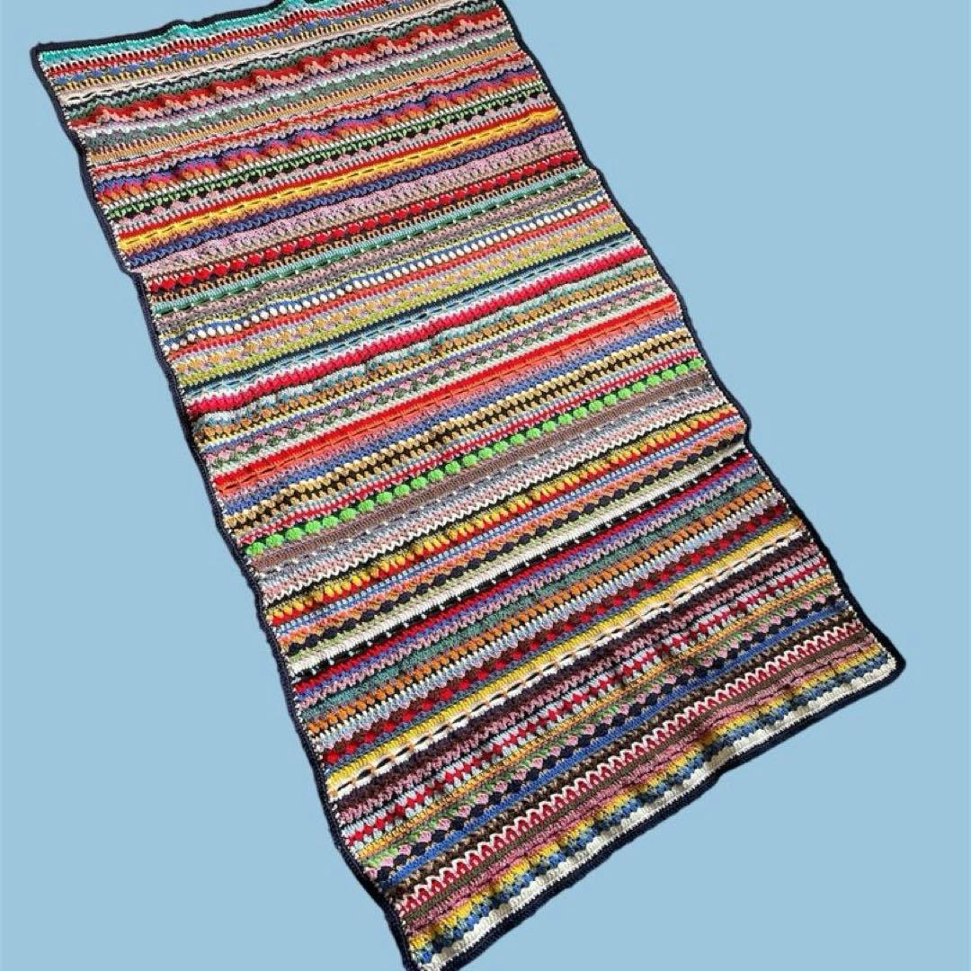 ⇒ハンドメイド｜ スパイシーブランケット かぎ編み マルチカバー