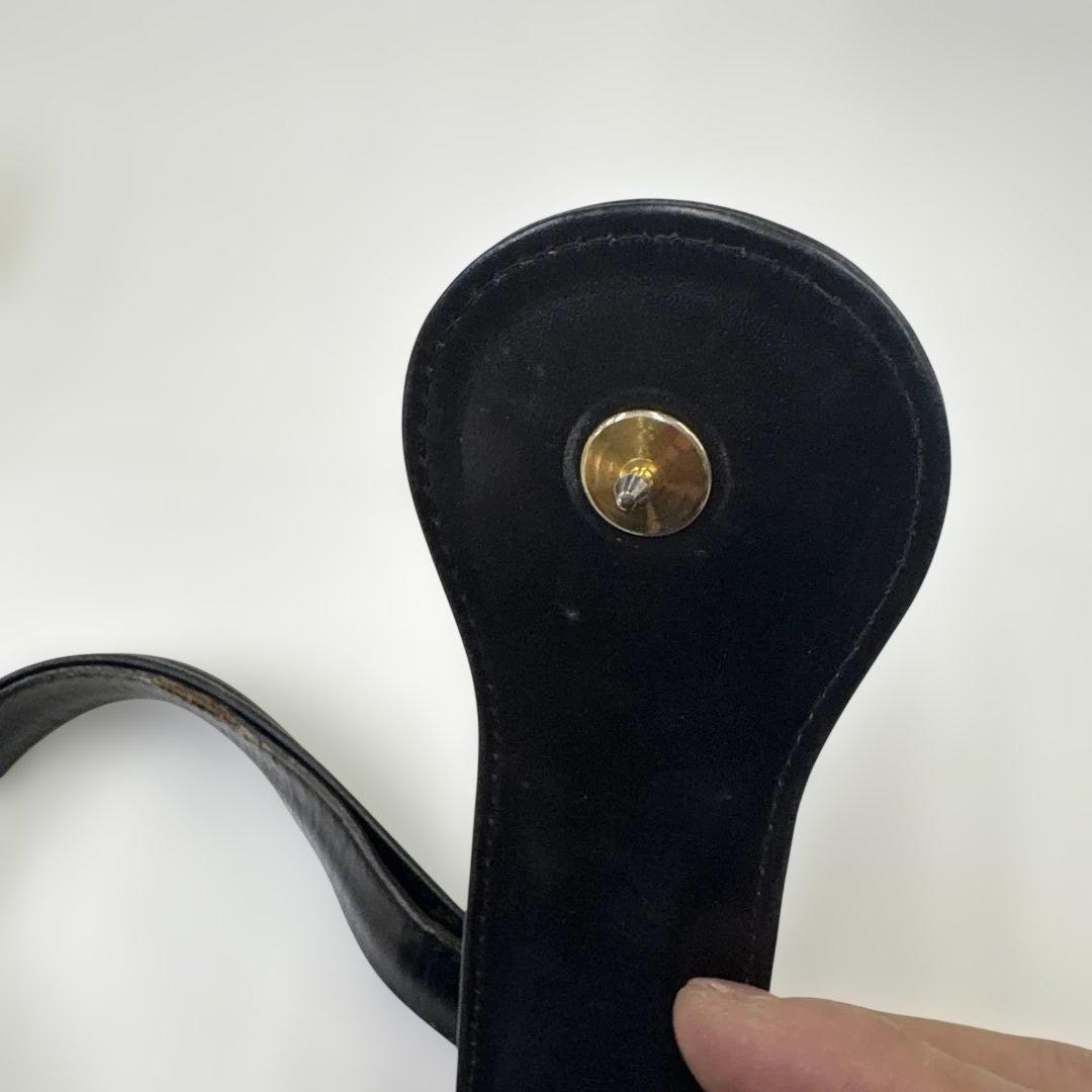 オールドGUCCI ブラックレザー ハンドバッグ