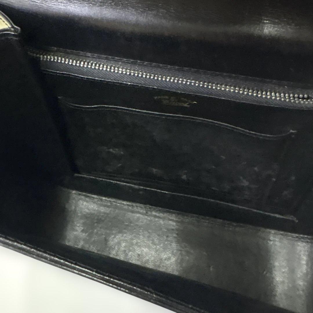 オールドGUCCI ブラックレザー ハンドバッグ