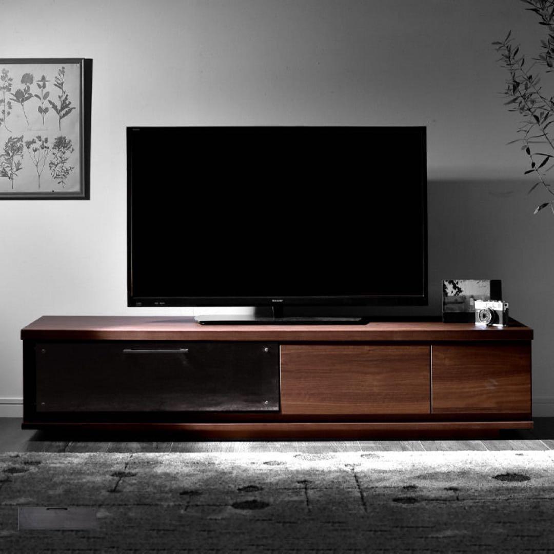 テレビ台 幅150cm 国産 収納 稼働棚 北欧ロータイプ　セラミックグレー