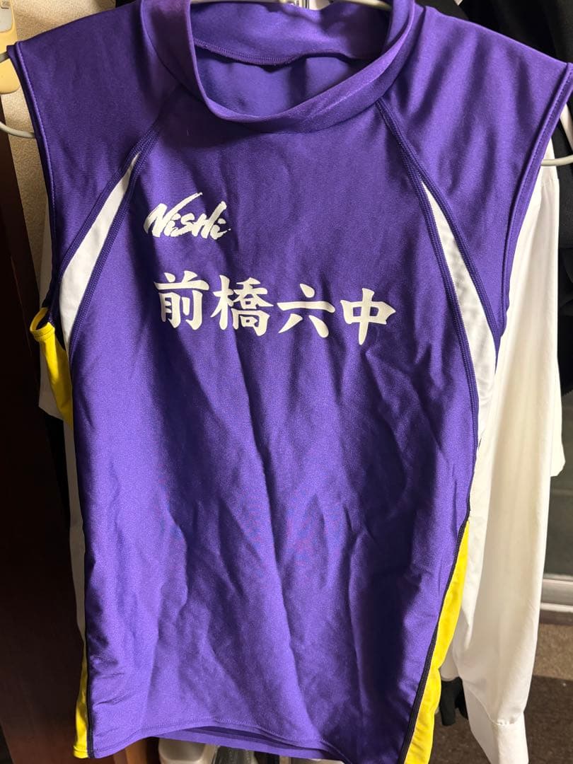 ONC陸上用シャツ ノースリーブ 紫/黄