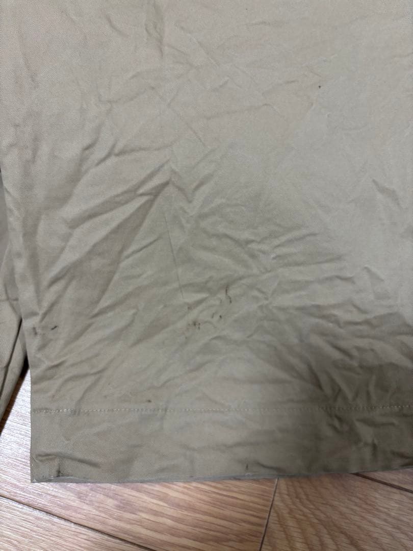 PUSHPUSH KHAKI PANTS ベージュ ワイドチノパンツ XLサイズ