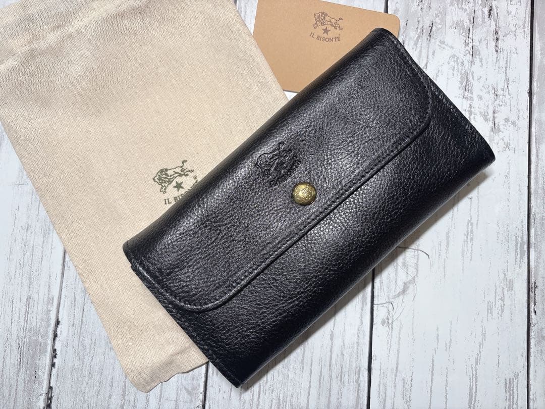 新品 イルビゾンテ ☆大人気☆ ロングウォレット 定番 ブラック 黒