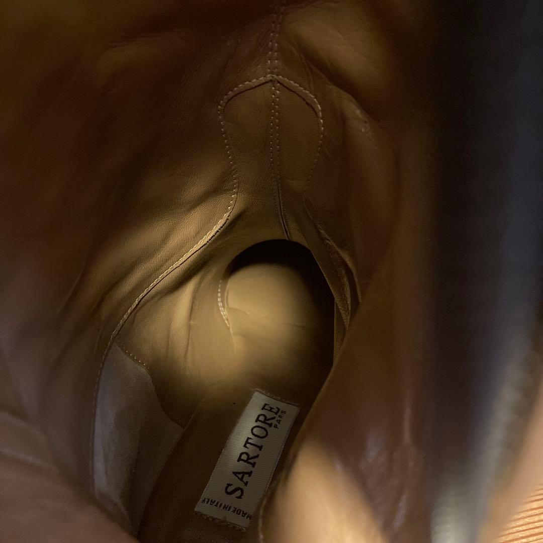 美品　SARTORE サルトル　シングルバックベルト　ジョッキーブーツ　ブラウン