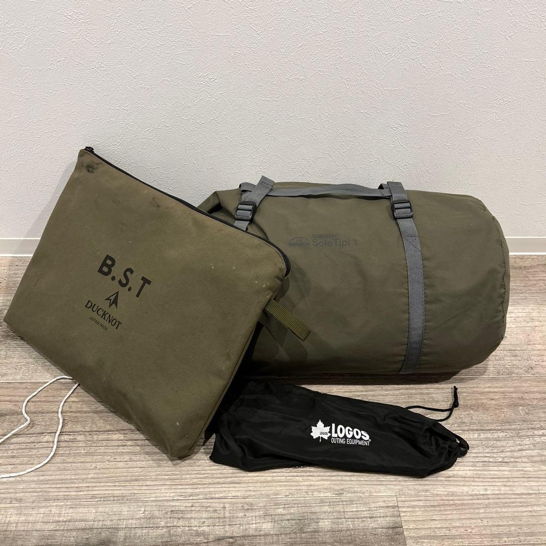 バンドックSolo Tip 1 テント カーキ、DUCKNOT焚き火台