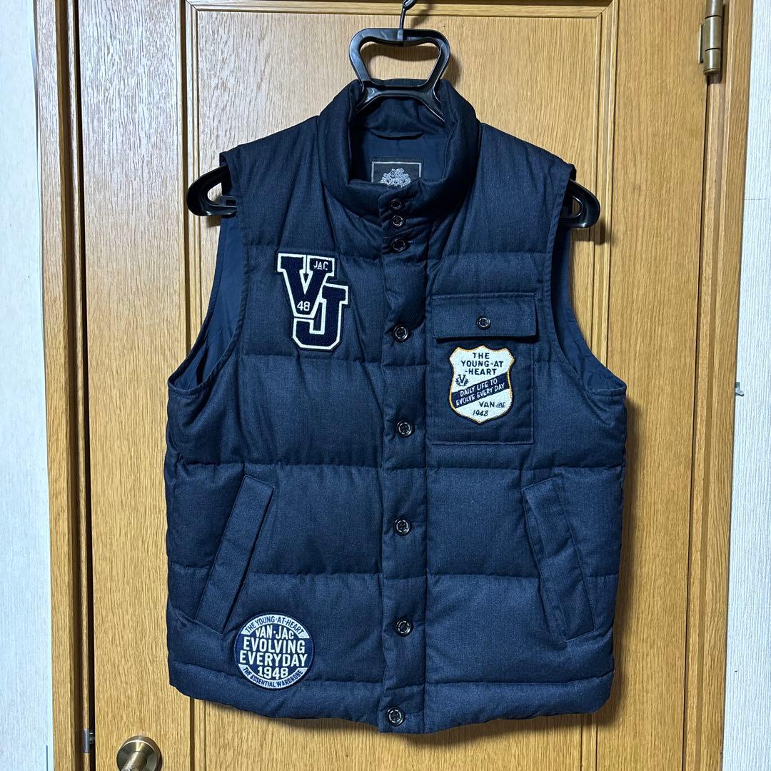 VAN JAC ネイビー ダウンベスト