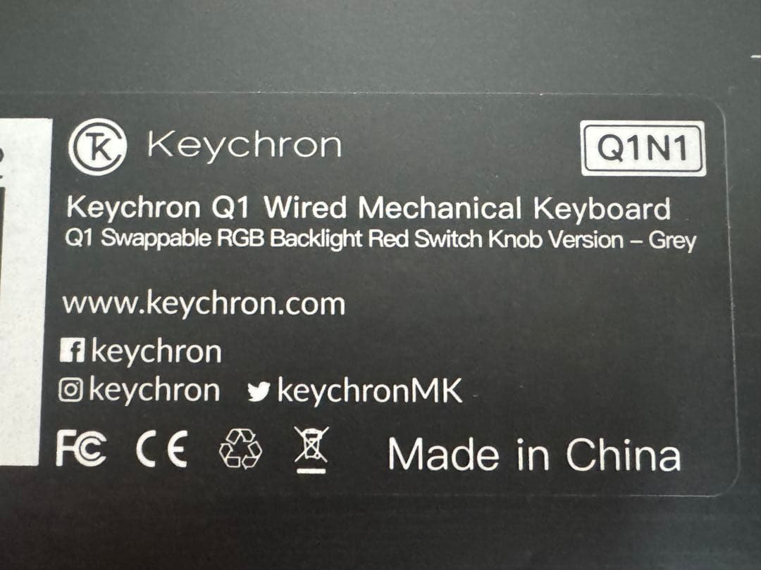 Keychron Q1 75% メカニカルキーボード 赤軸 RGB