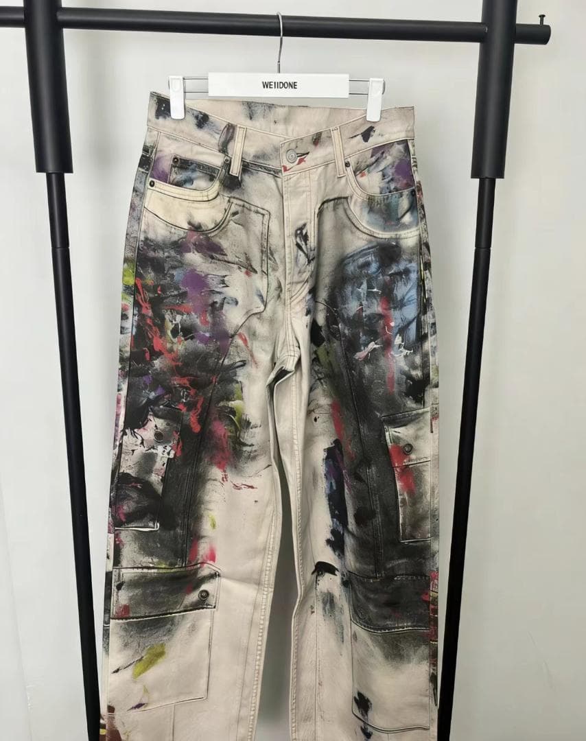 Acne Studios ペインティングデザインデニムパンツ