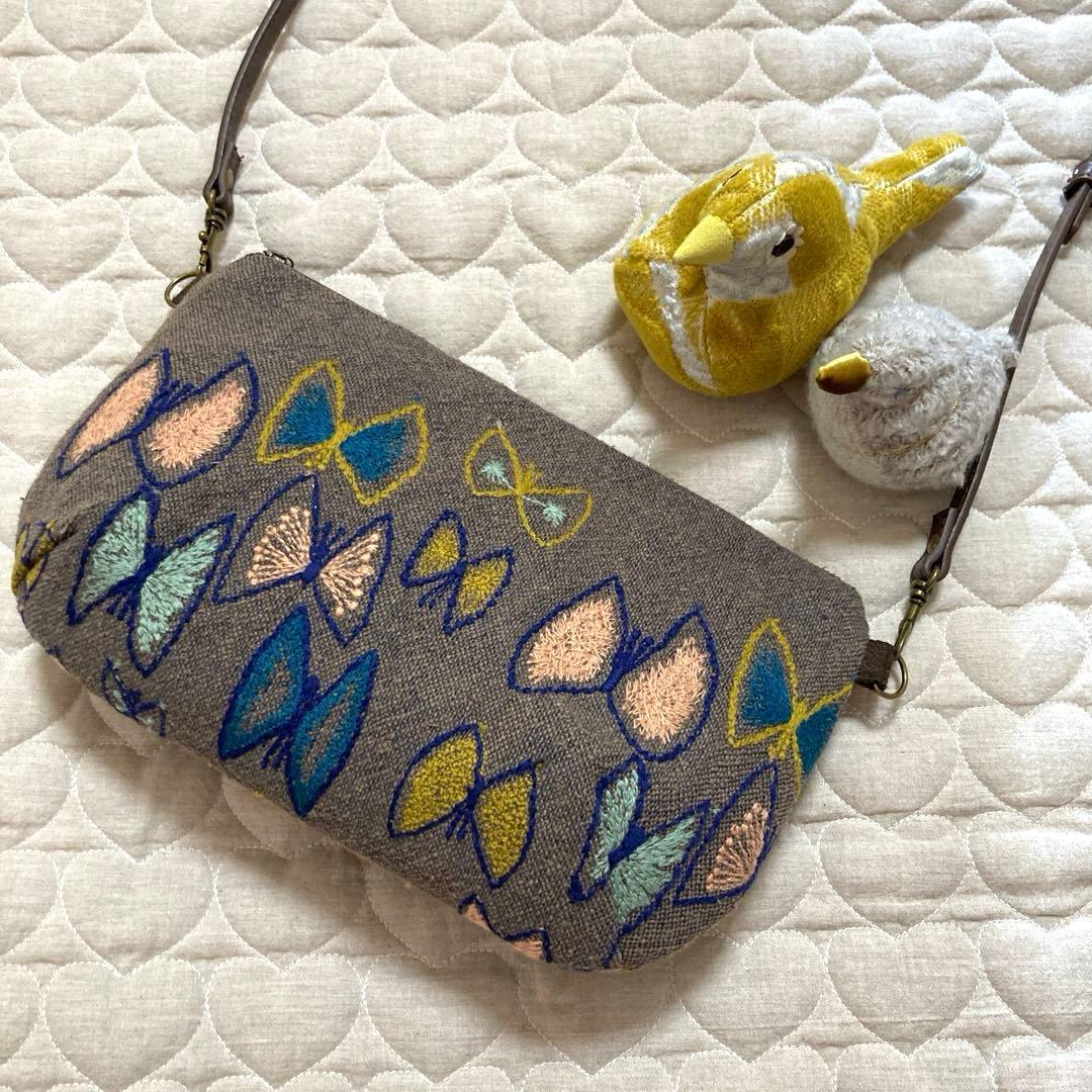 719 両面スカイフラワーのショルダーバッグ　sky flower ★レア★