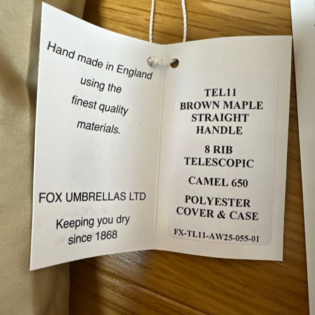 【新品未使用】FOX UMBRELLAS 折りたたみ傘 キャメル