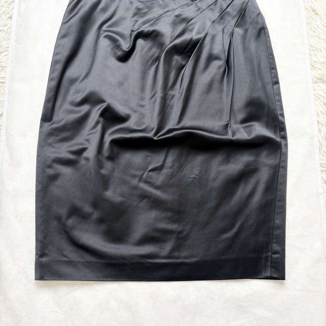 CHANEL シルクワンピース ノースリーブ グリポアボタン ココマーク 42