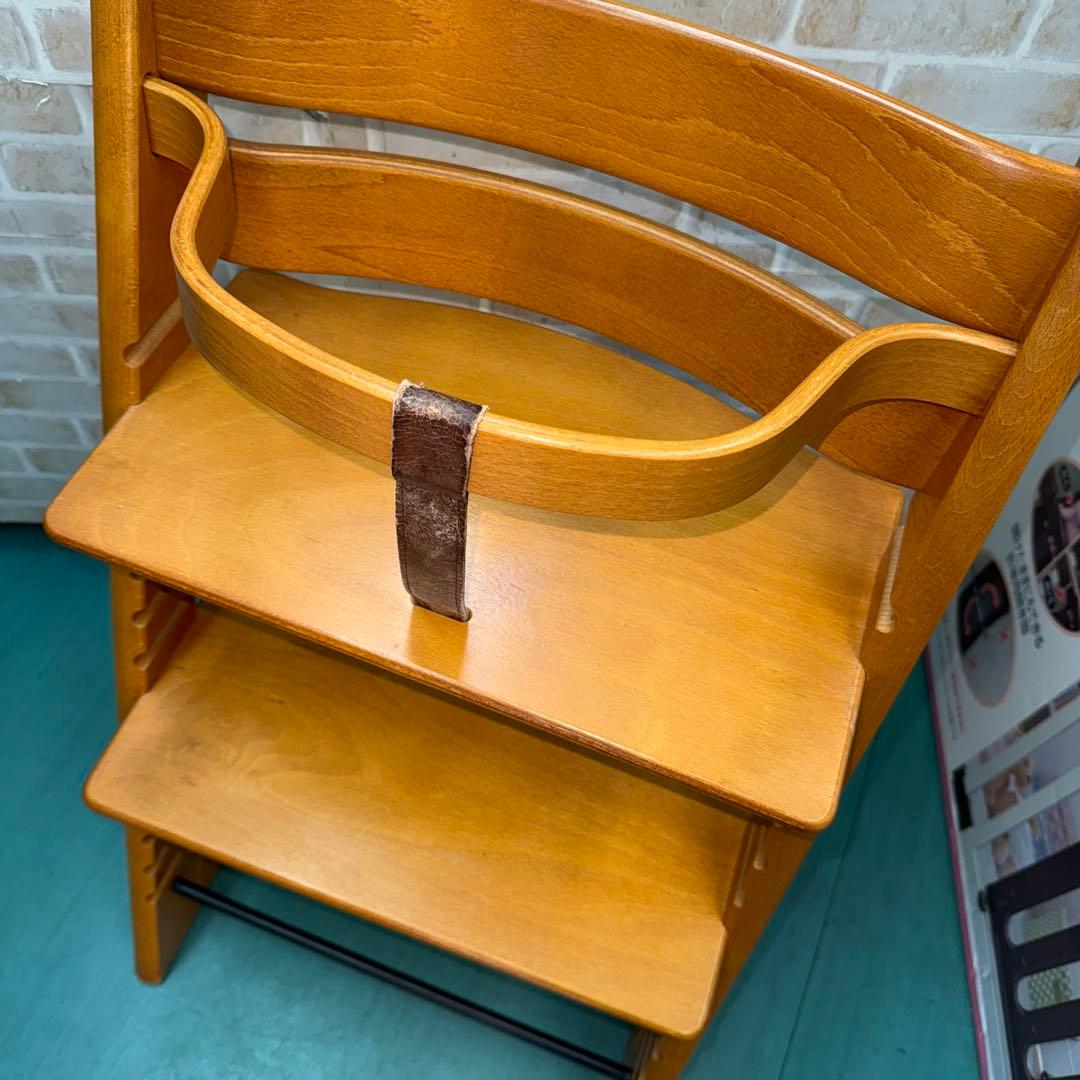 ストッケ　トリップトラップ　旧型　ガード付き　木製　チェア