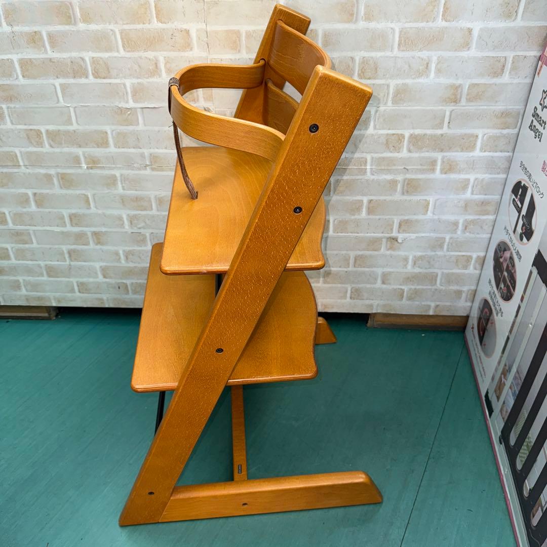 ストッケ　トリップトラップ　旧型　ガード付き　木製　チェア