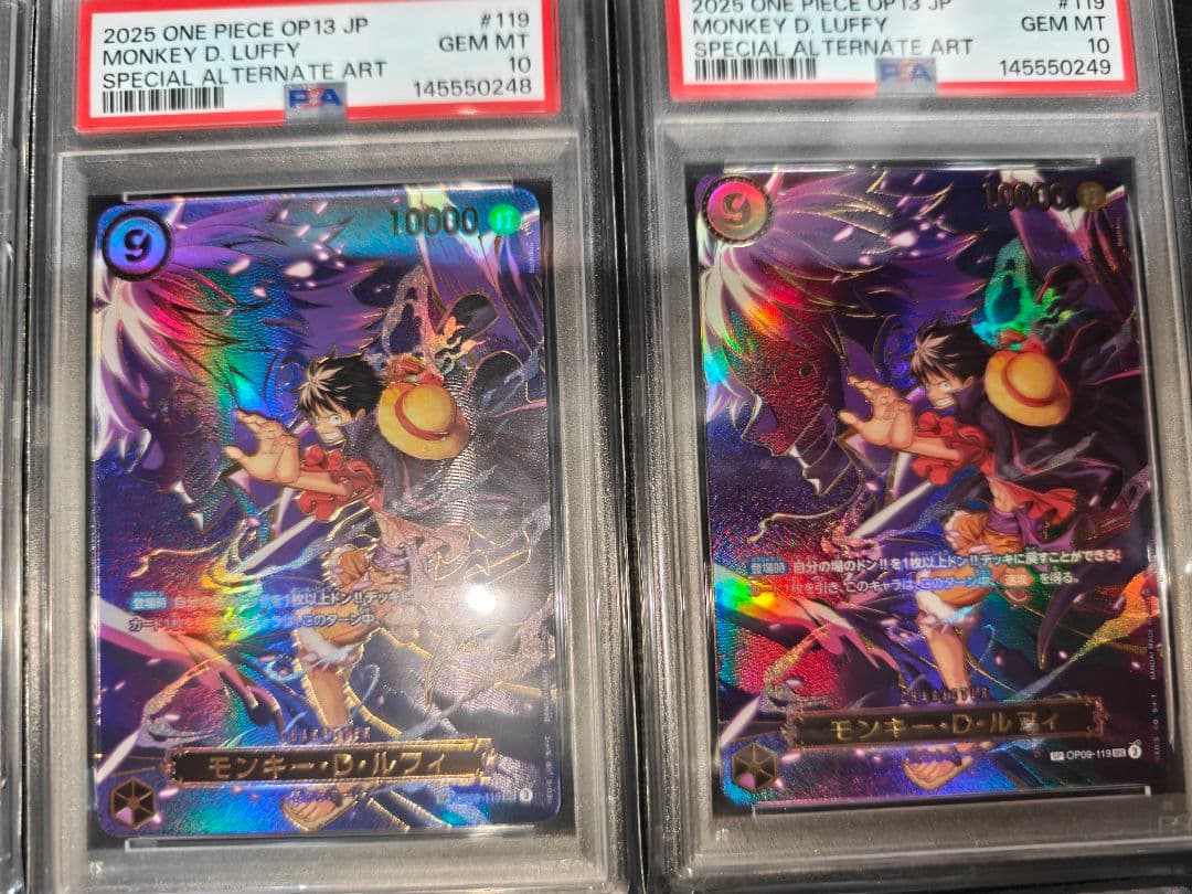 PSA10 6連番　全ゾロ目555　ルフィ誕生日55入り　　ルフィ　ゾロ