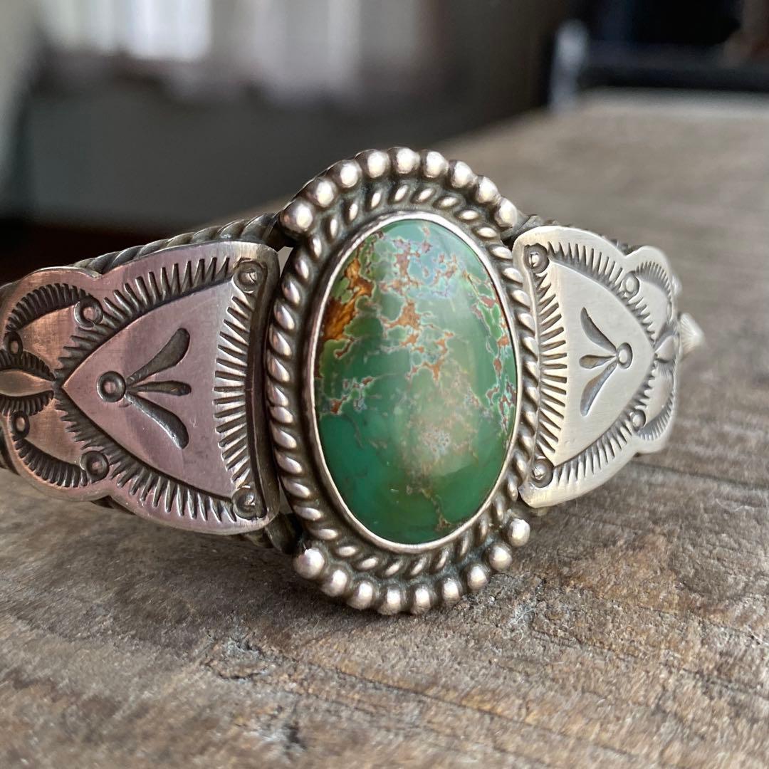 【刻印HS】ハーマンスミス/シルバーバングルSサイズ【ナバホ】