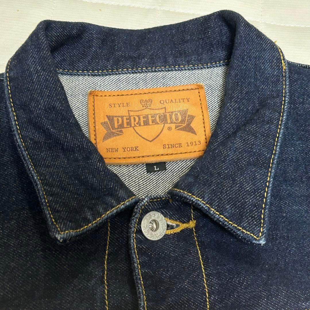 【大戦モデル　赤耳】DENIM JACKET 1st 濃紺　PERFECTO L