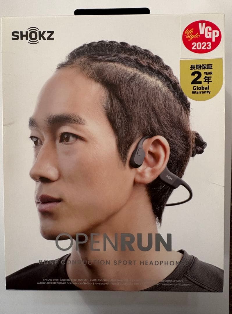 【保証書・レシート付】Shokz OpenRun 骨伝導イヤホン ブラック【美品