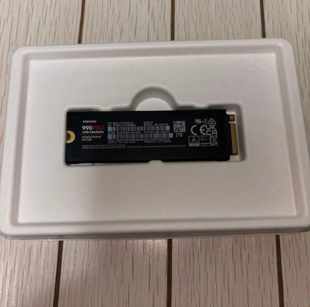 Samsung 990 PRO ヒートシンクモデ儿2TB(7,450MB/秒)