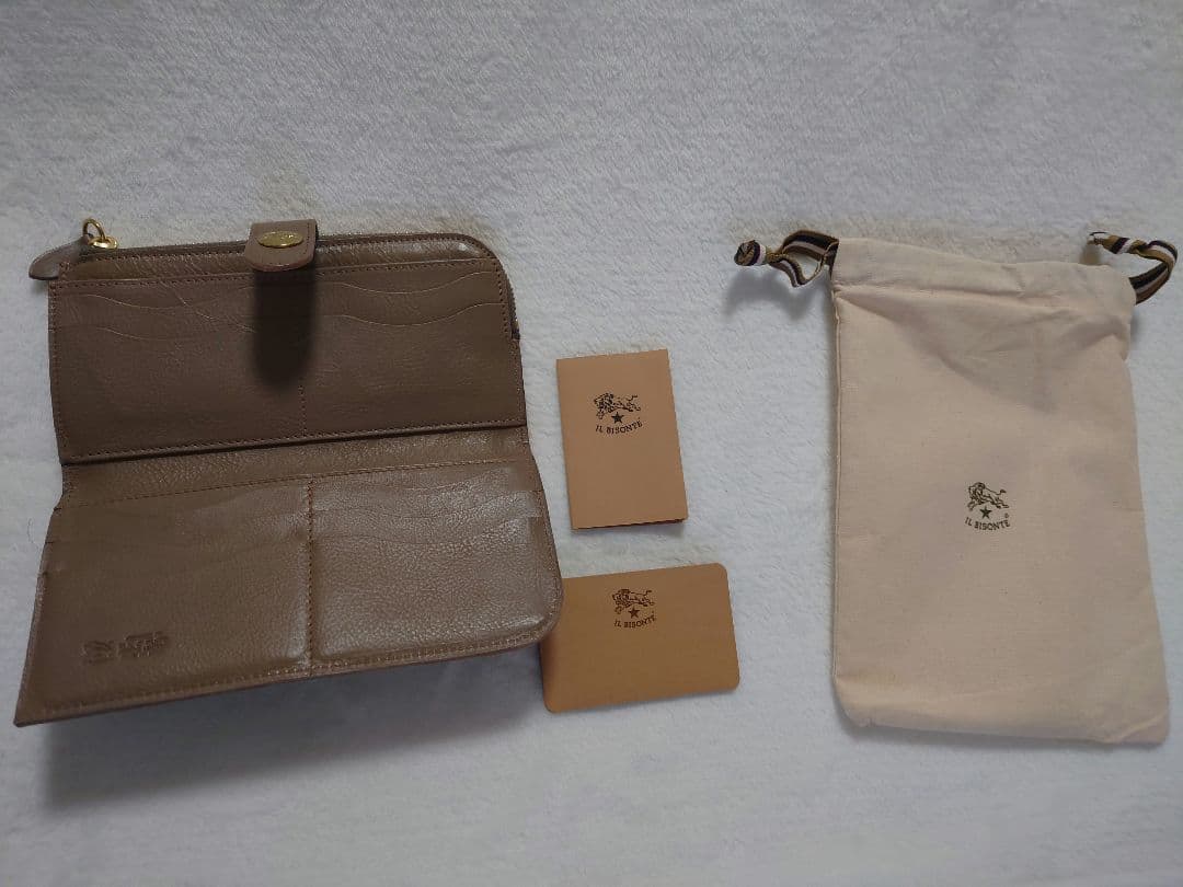 IL BISONTE イルビゾンテ レザー 二つ折り 長財布 美品 伊製