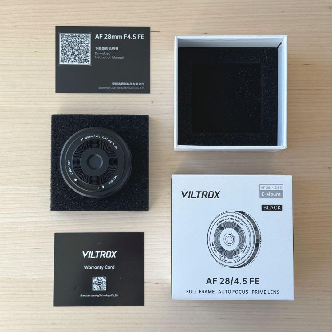 [美品] VILTROX AF28mm F4.5 FE 超薄型レンズ Eマウント