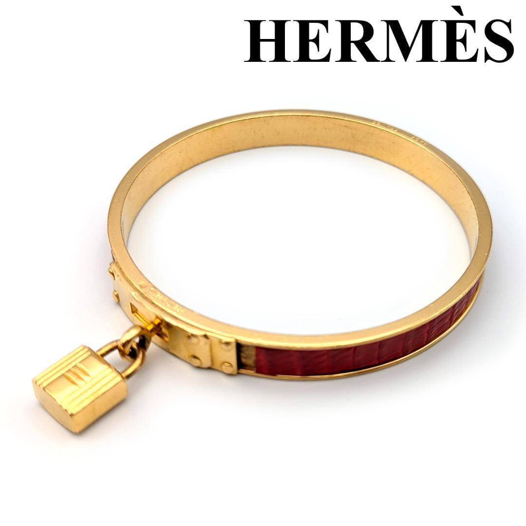 良品【HERMÈS／エルメス】 ケリー バングル カデナ ゴールド ブレスレット