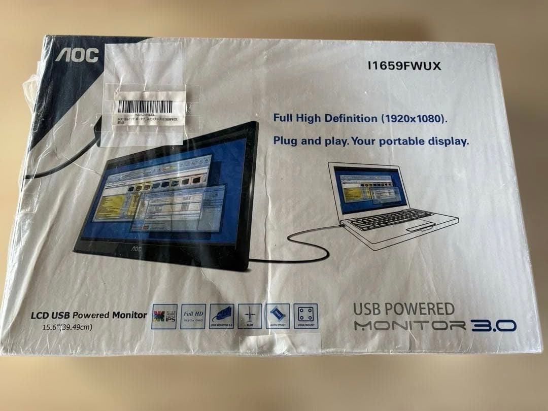 新品未開封　15.6インチのフルHDモバイルモニター I1659FWUX