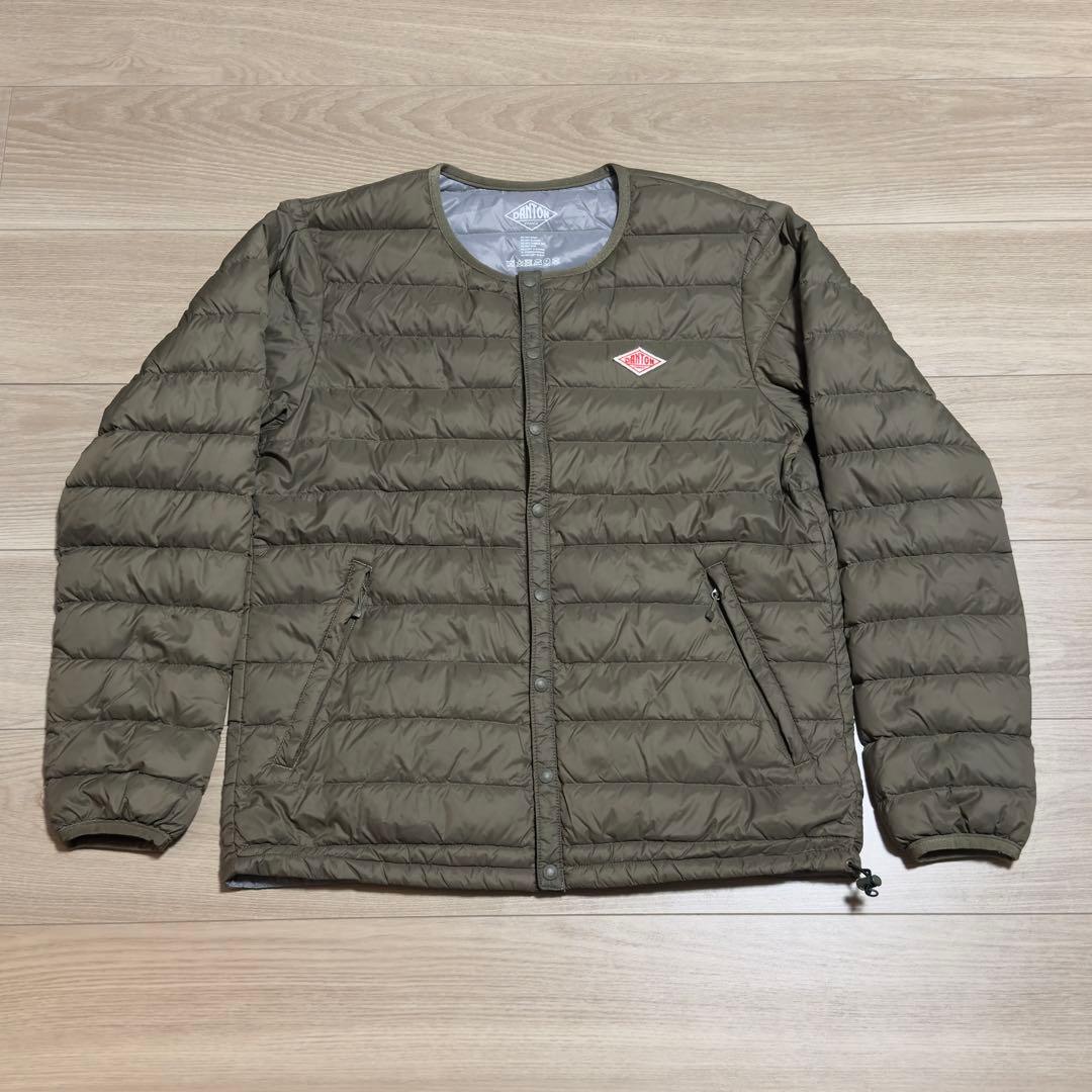DANTON インナーダウンジャケット サイズ38 オリーブ